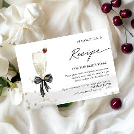 Invitación Solicitud de Receta para Brindis de Boda con Champ