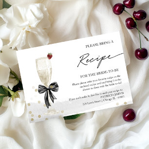 Invitación Solicitud de Receta para Brindis de Boda con Champ