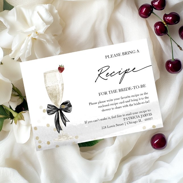 Invitación Solicitud de Receta para Brindis de Boda con Champ (Subido por el creador)