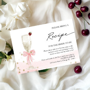 Invitación Solicitud de Receta para Brindis de Boda con Champ