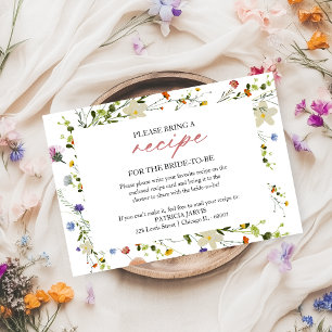 Invitación Solicitud de Receta para Brindis Nupcial de Flores