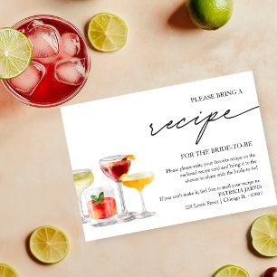 Invitación Solicitud de Receta para Fiesta de Despedida de So