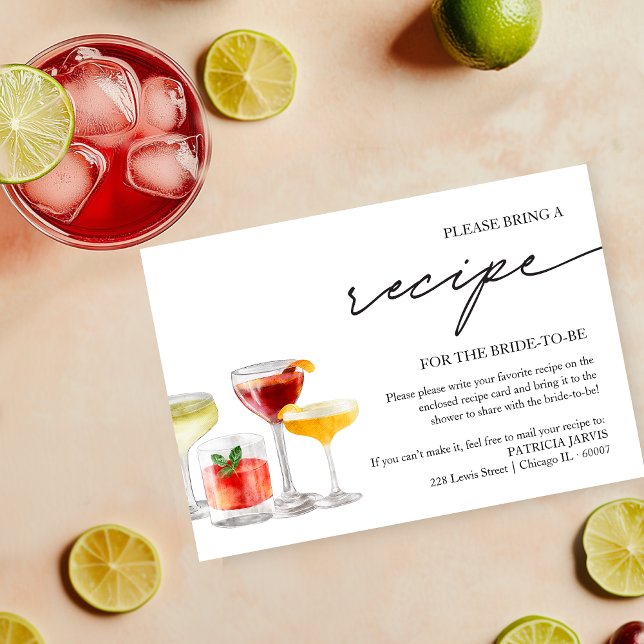 Invitación Solicitud de Receta para Fiesta de Despedida de So (Subido por el creador)