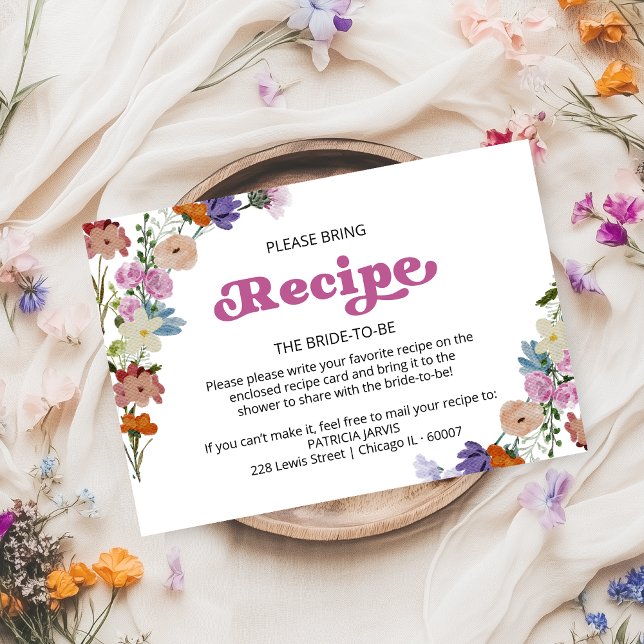 Invitación Solicitud de receta para la ducha de flores silves (Subido por el creador)