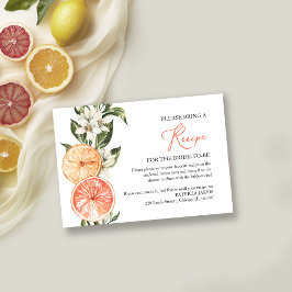 Invitación Solicitud de receta para la ducha de novia con cít