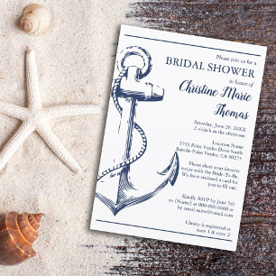 Invitación Solicitud de receta para la ducha nupcial de Ancla