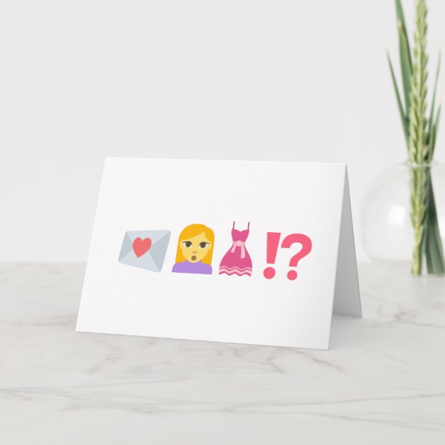 Invitación Solicitud divertida de Emoji de dama de honor (Anverso)