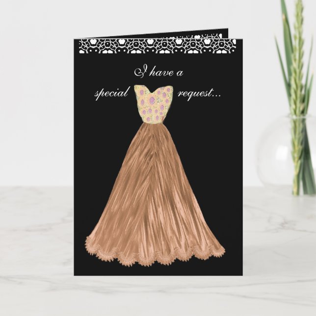 Invitación SOLICITUD ESPECIAL - BRONZE Gown (Anverso)