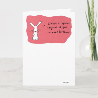 Invitación Solicitud especial de cumpleaños