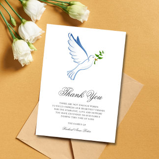Invitación Solidaridad Gracias A Funeral Dove Bereavement