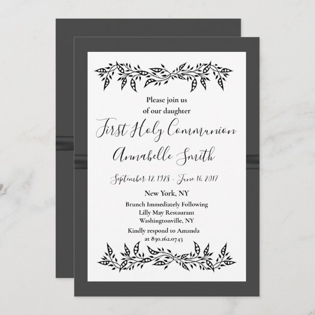 INVITACIÓN SÓLIDO PRIMER COMITÉ MODERNO (Anverso / Reverso)