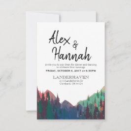 Invitación solo a la recepción de la boda