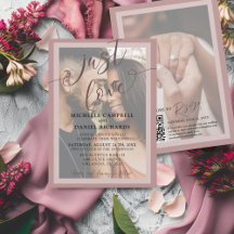 Solo ama la Caligrafía Rosa Oro & Foto Boda
