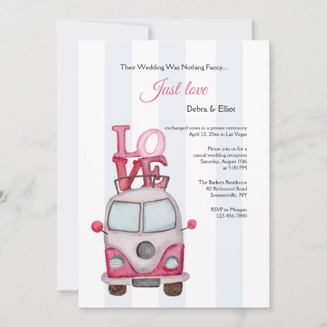 Invitación Solo amor  (Anverso)