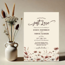 ¡Sólo amor! Boda Rustic Boho Moda Wildflowers