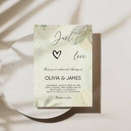Invitación Solo Amor Elegante Boda I