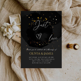 Invitación Solo Amor Fiesta de Boda - Boda Moderna Elegante