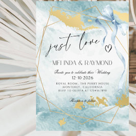 Invitación Solo Amor Fiesta de Boda-Elegante Romántico Modern