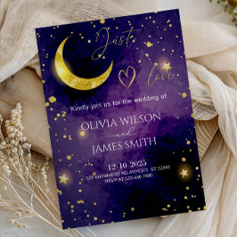 Invitación Solo Amor Galaxia Lujo Boda Fiesta