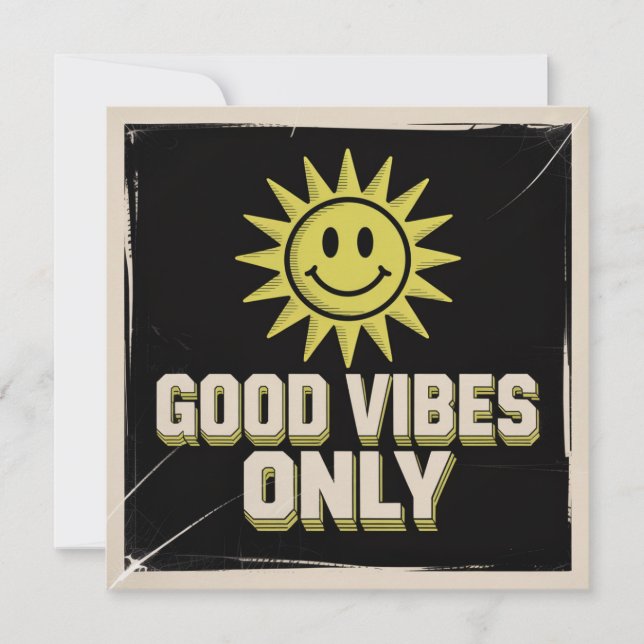 Invitación Sólo Buenas Vibraciones (Anverso)