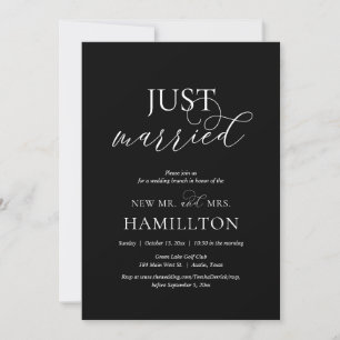 Invitación Solo casada, boda Brunch Elopement