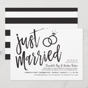 Invitación Solo casada Fiesta de poscasamiento