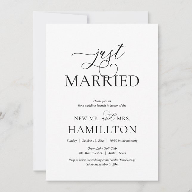 Invitación Solo casada, Invita de brújula post boda (Anverso)