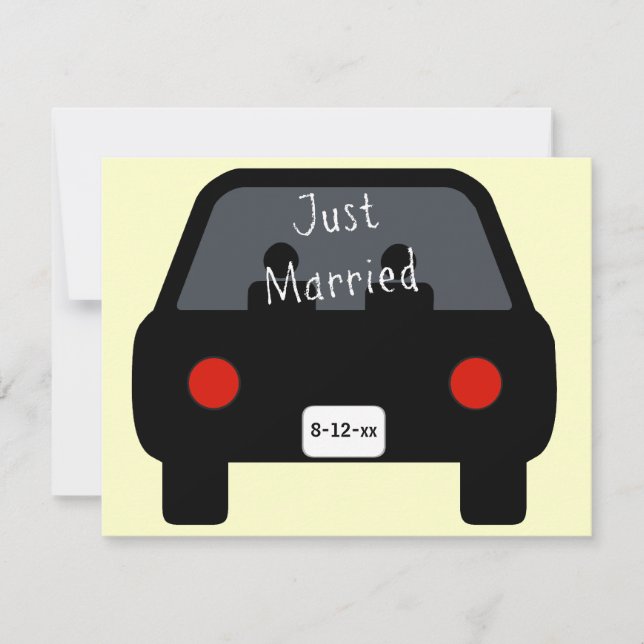 Invitación Solo coche casado (Anverso)