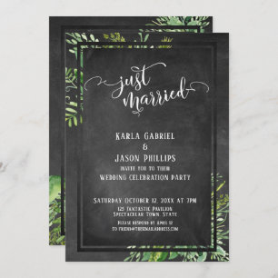 Invitación Sólo con el guion casado de la vegetación Bouquet 