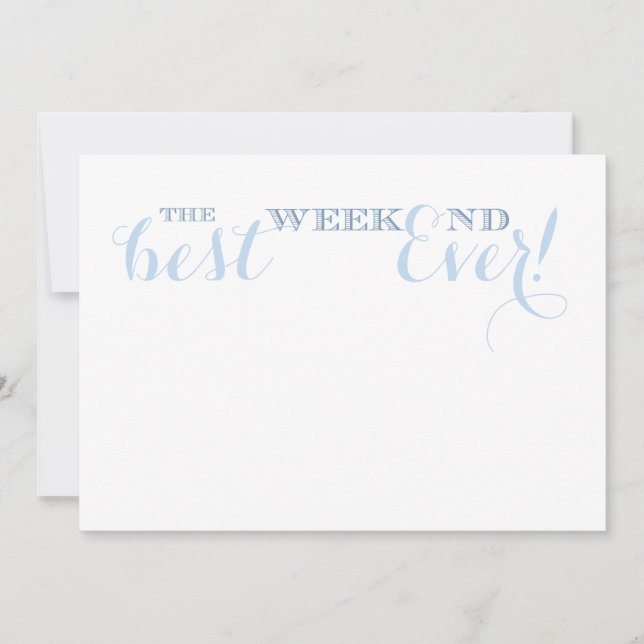 Invitación Solo el mejor gráfico de fin de semana (Anverso)