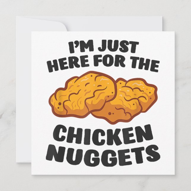 Invitación Sólo estoy aquí por las nuggets de pollo (Anverso)