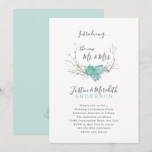 Invitación Sólo Fiesta de celebración de Boda de verde