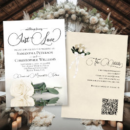 Invitación Sólo me gusta el elegante Boda de código QR de la 