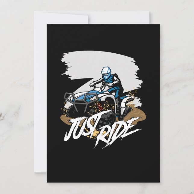 Invitación Solo monta ATV Carreras cuádruple hacia fuera 4x4  (Anverso)