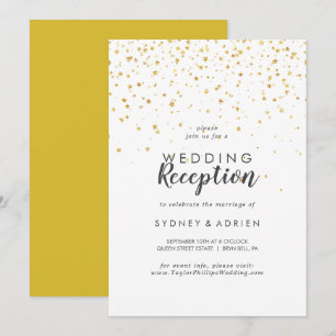 Invitación solo para la recepción de boda con conf