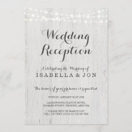 Invitación solo para la recepción de boda, rústica