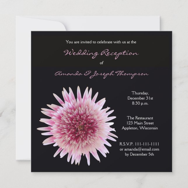 Invitación solo para la recepción de la boda (Anverso)