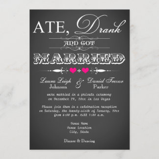 Invitación solo para la recepción de la boda estil