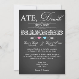 Invitación solo para la recepción de la boda estil