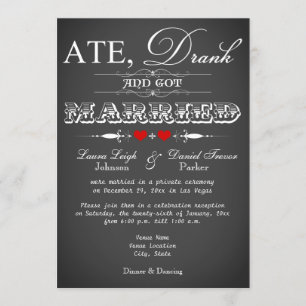 Invitación solo para la recepción de la boda estil