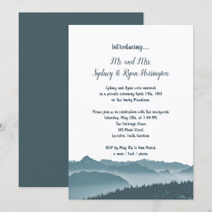 Invitación solo para recepción en las Montañas Bru