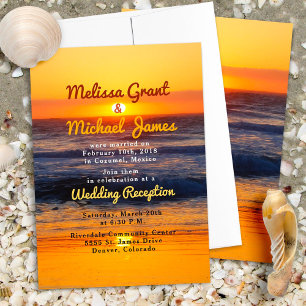 Invitación solo para recepción posterior al matrim