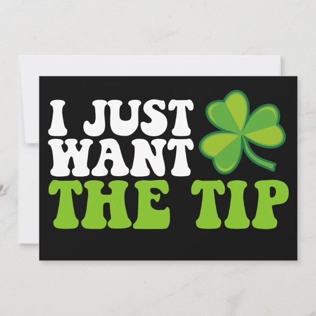 Invitación Solo quiero el día del Shamrock St Patrick (Anverso)