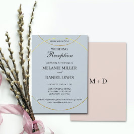 Invitación Solo recepción de bodas de anillos minimalistas