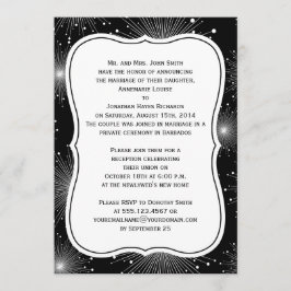 Invitación Solo recepción de fuegos artificiales de Sunburst