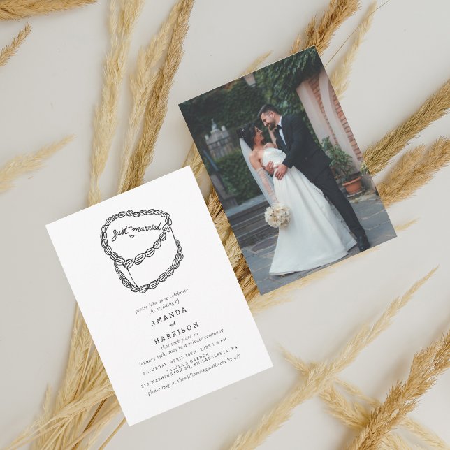 Invitación Solo recepción de tartas Boda casada (Subido por el creador)