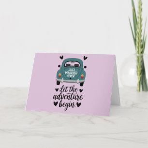 Invitación Sólo se casó con un Boda de coches clásico