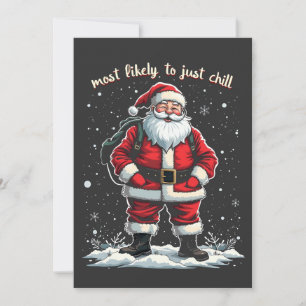Invitación Solo soy un tipo relajado de Navidad Santa Claus t