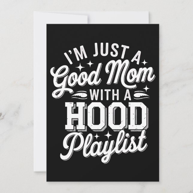 Invitación Solo soy una buena mamá con una cosecha de marihua (Anverso)