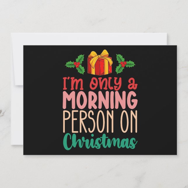 Invitación Solo soy una persona matutina en vacaciones de Nav (Anverso)